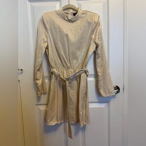 In The Style Cream Shimmer Dress